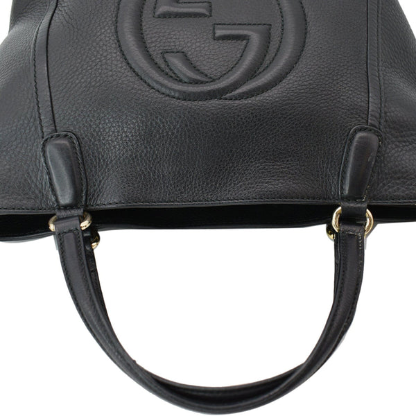 Gucci Soho Tassel Pebbled Leather Top Handle Crossbody Bag