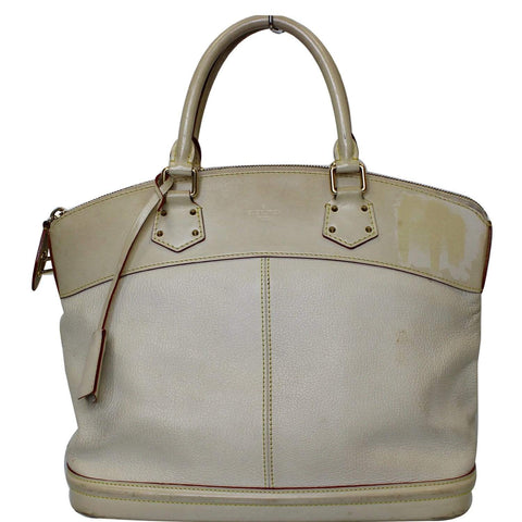 LOUIS VUITTON Lockit MM Suhali Leather Tote Bag Ivory - Last Call