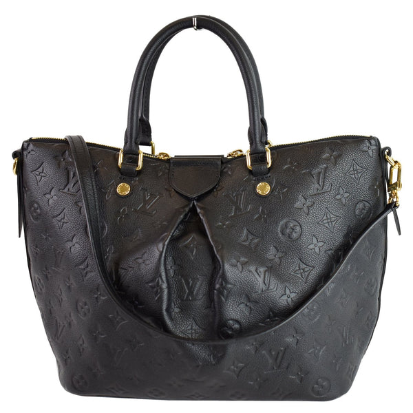 front view lv Mazarine MM Monogram Empreinte Bag Black