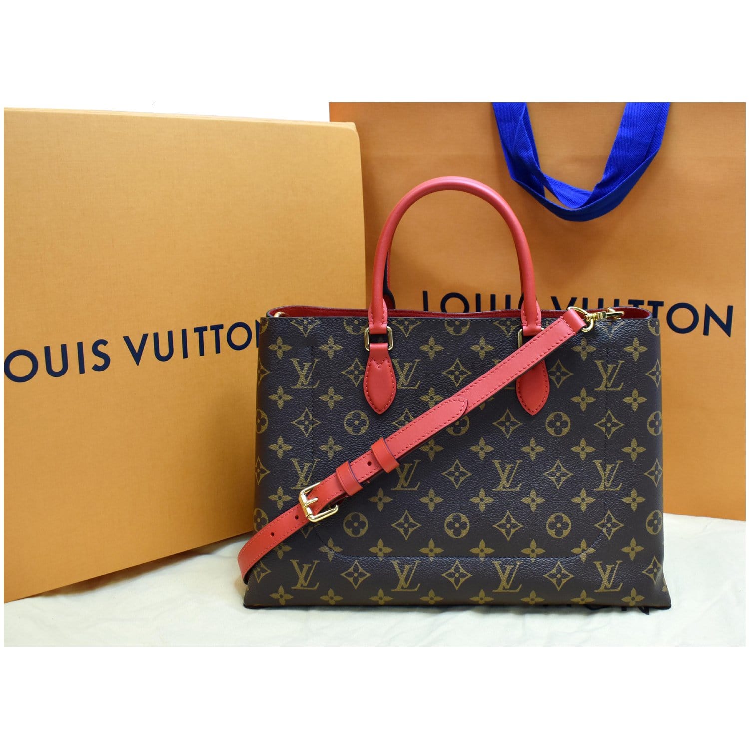 brown and red lv bag