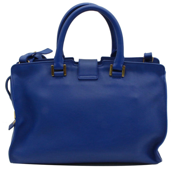 Yves Saint Laurent Cabas Y Small Calfskin Leather Tote Bag blue