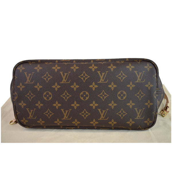 Louis Vuitton Neverfull MM Monogram Canvas Handbag bottom
