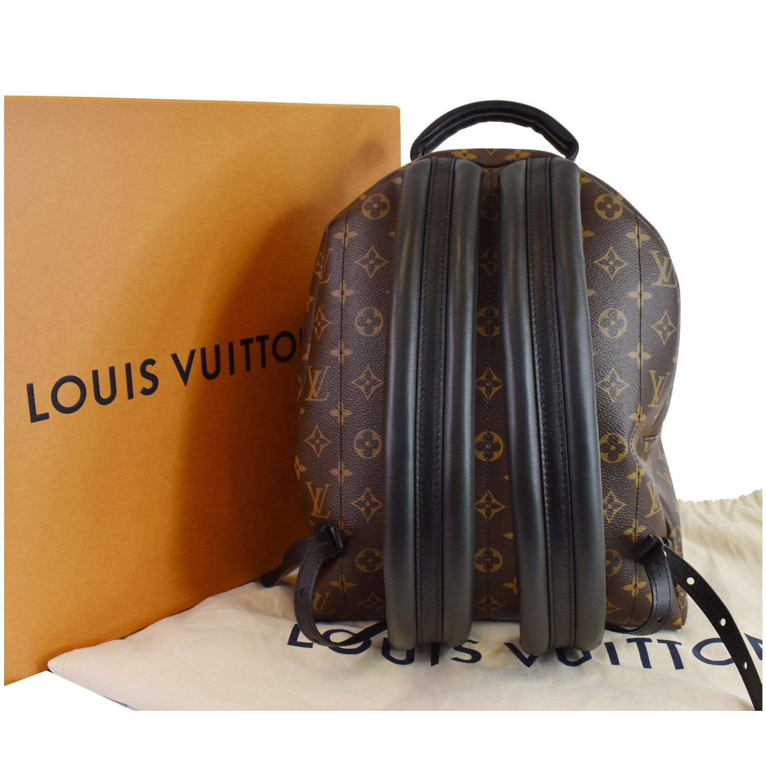 Palm springs cloth backpack Louis Vuitton Beige in Cloth - 32685703