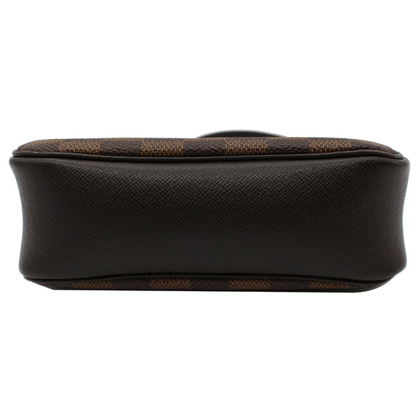 LOUIS VUITTON Trousse Damier Ebene Makeup Pochette Clutch Bag Brown