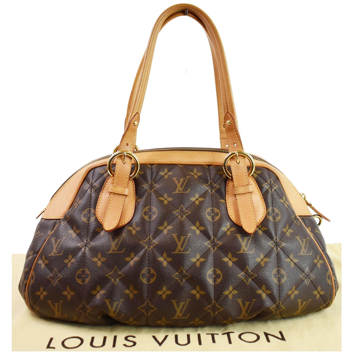 Louis Vuitton Brown, Pattern Print Monogram Etoile Bowling Bag
