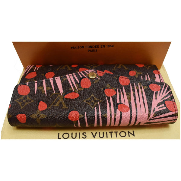 LOUIS VUITTON Sarah Jungle Dots Monogram Canvas Wallet Pink