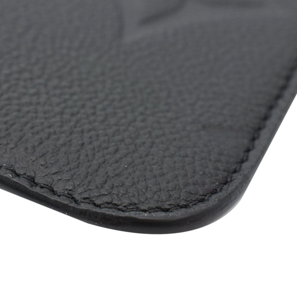 LOUIS VUITTON Empreinte Monogram Neverfull MM Pochette Wristlet Pouch Black