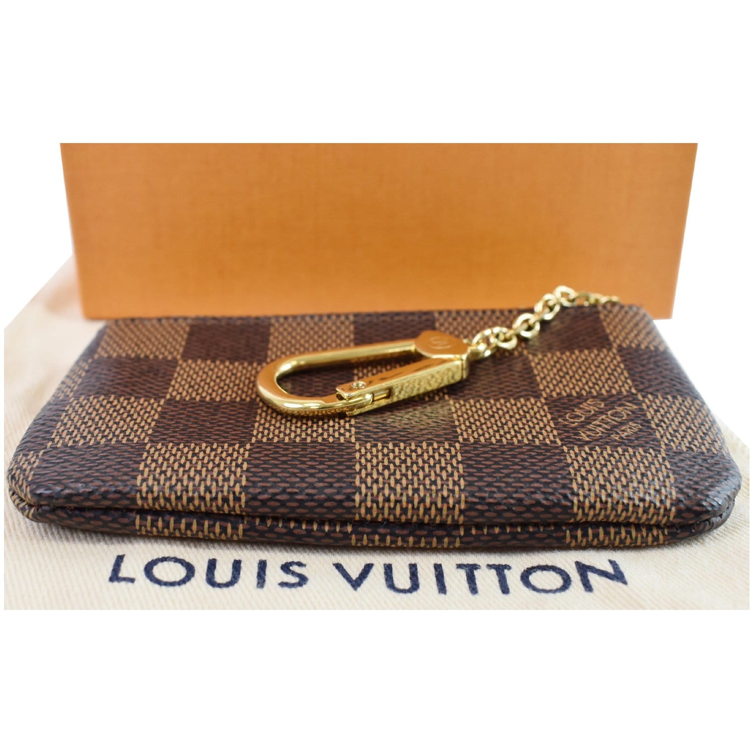 Louis Vuitton Rare Centenaire Damier Ebene Pochette Cles Key Pouch