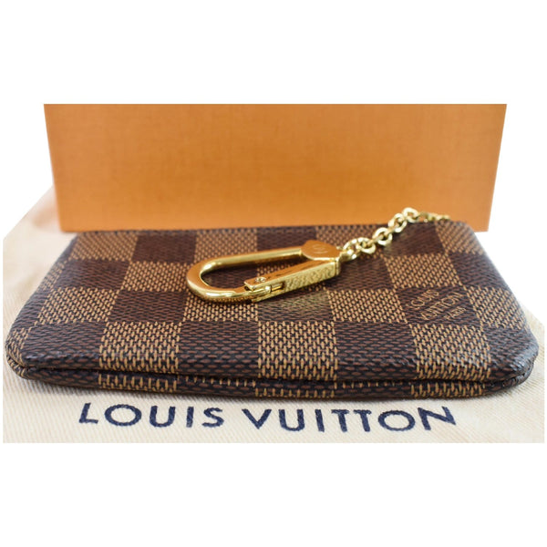 Louis Vuitton Pochette Key Cles Damier Ebene Coin Case - upper side