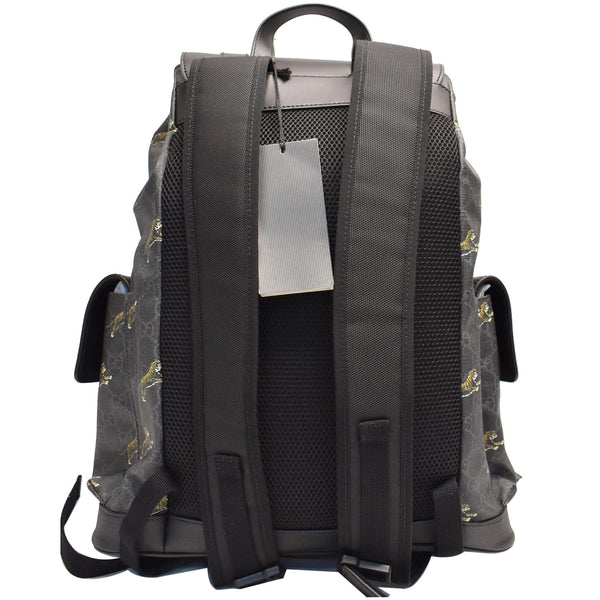 GUCCI Bestiary Tigers GG Supreme Microfiber Backpack Bag 495563 Black
