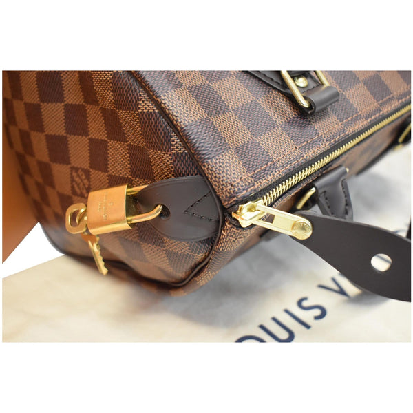 LOUIS VUITTON Speedy 25 Damier Ebene Satchel Bag Brown