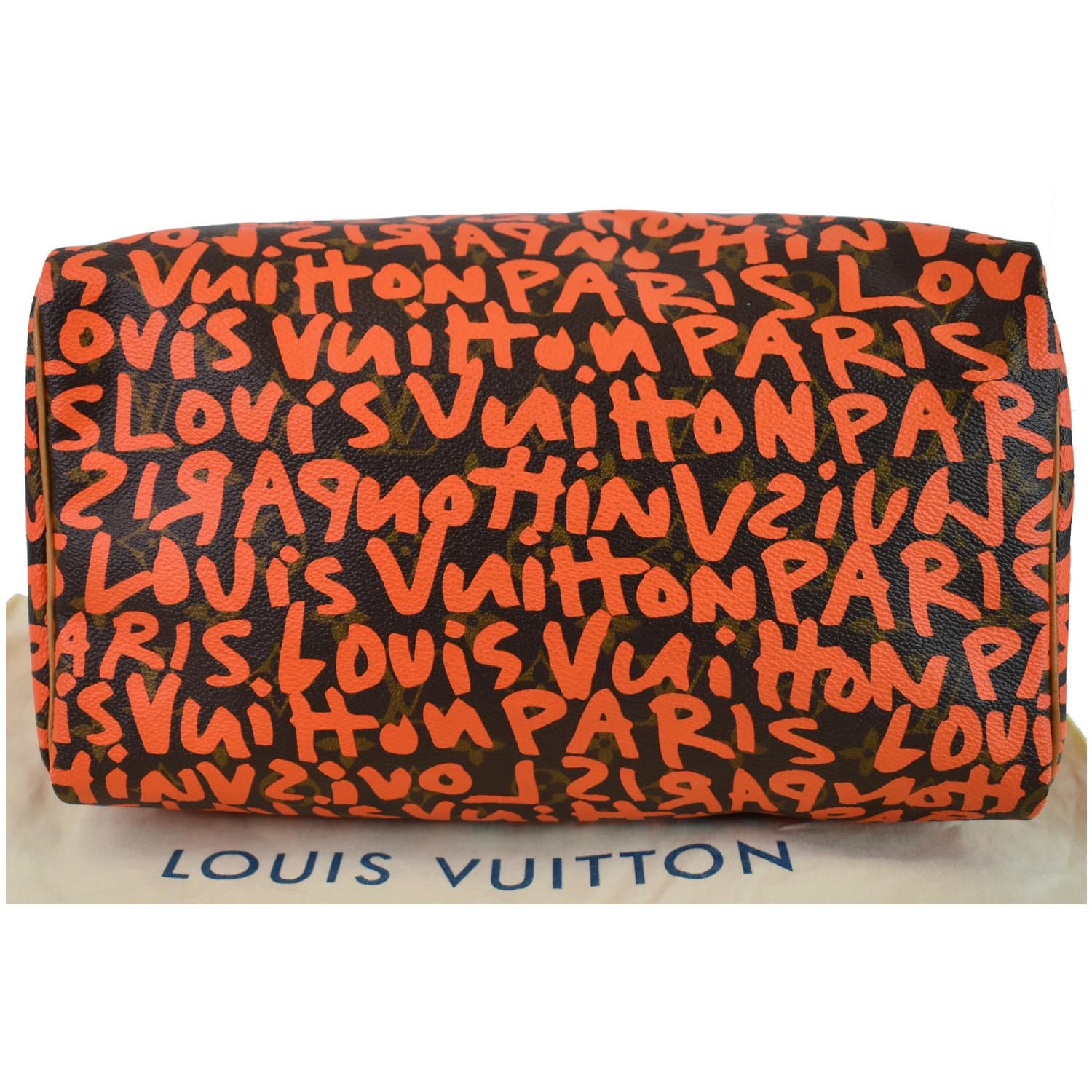 LOUIS VUITTON Monogram Graffiti Speedy 30 Hand Bag Orange M93705 LV Auth  25731A