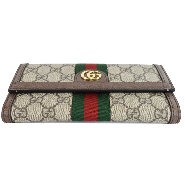 GUCCI Ophidia GG Continental Supreme Canvas Wallet Beige 523153