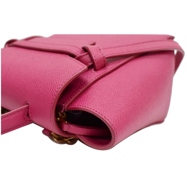 CELINE Nano Belt Grained Leather 2Way Shoulder Bag Pink