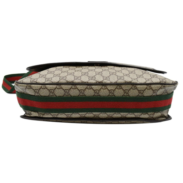 GUCCI GG Vintage Web Canvas Messenger Bag Beige/Ebony 189748