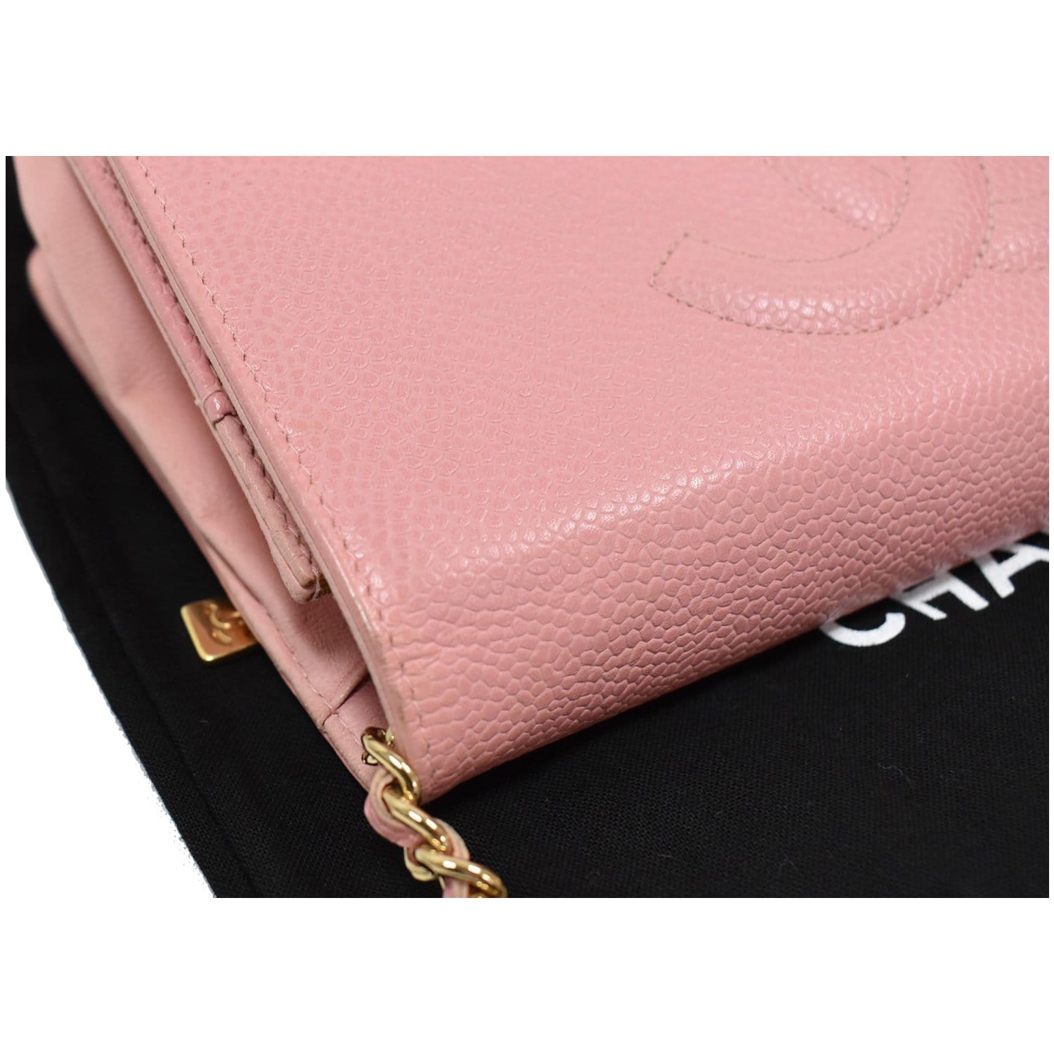 chanel coin purse pink leather