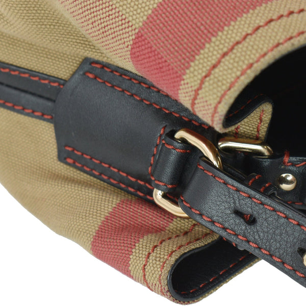 Burberry Ashby Medium Heart Check Canvas Shoulder Bag Multicolor