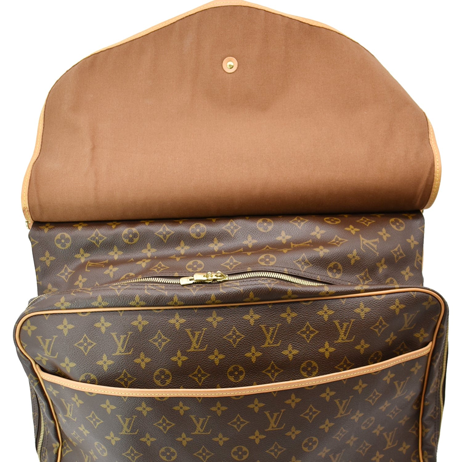 Louis Vuitton Sac Chasse Hunting Monogram Canvas Brown Leather ref