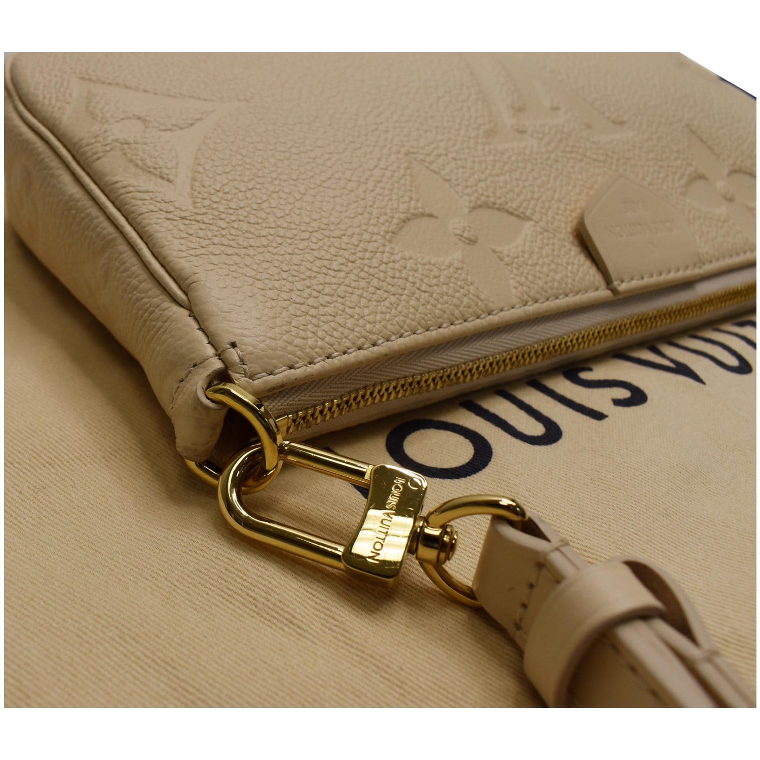 Louis Vuitton Multi Pochette Monogram Empreinte Beige in Leather