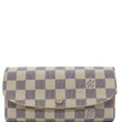 LOUIS VUITTON Emilie Damier Azur Wallet White