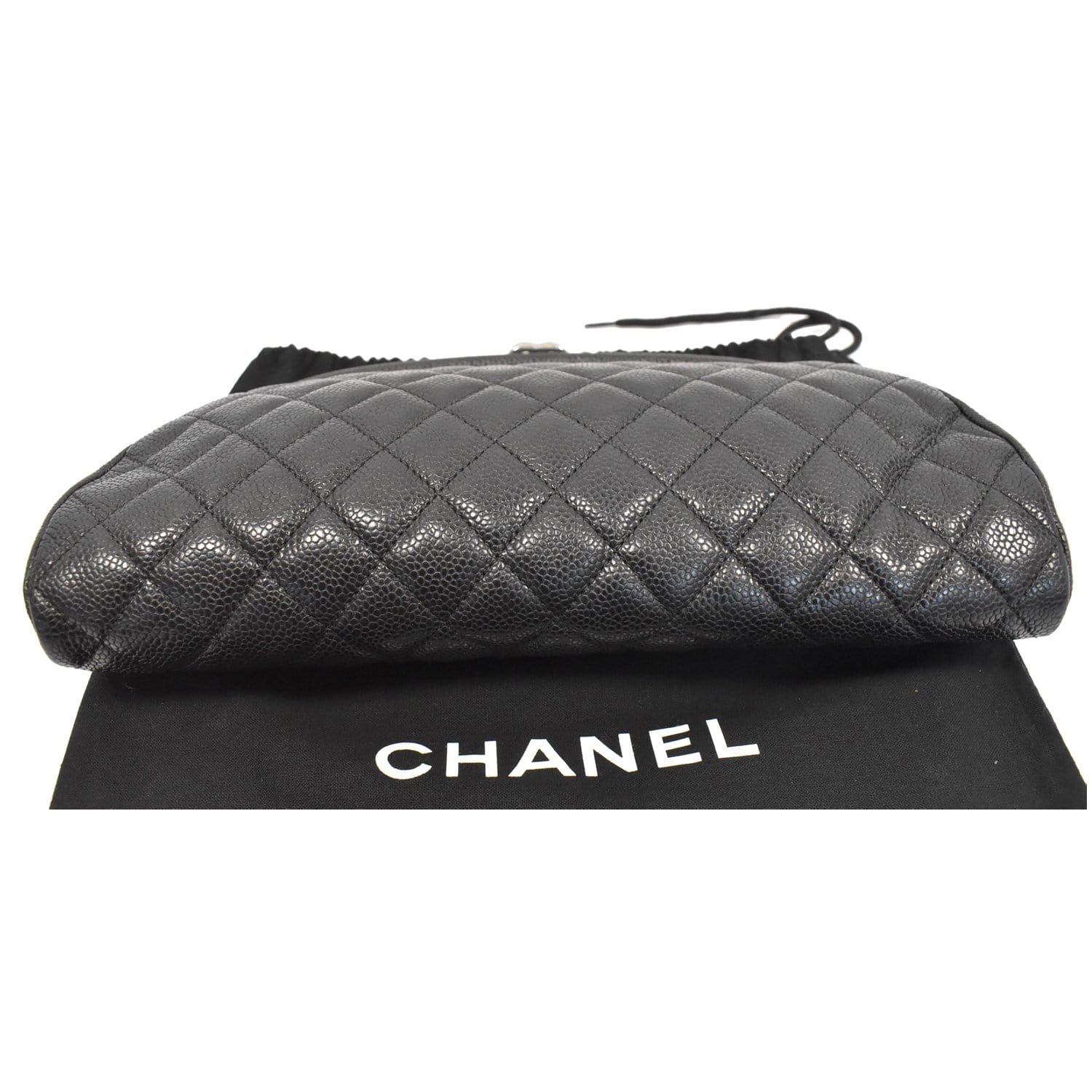 Mini Black Leather 'CC' Classic Flap Bag