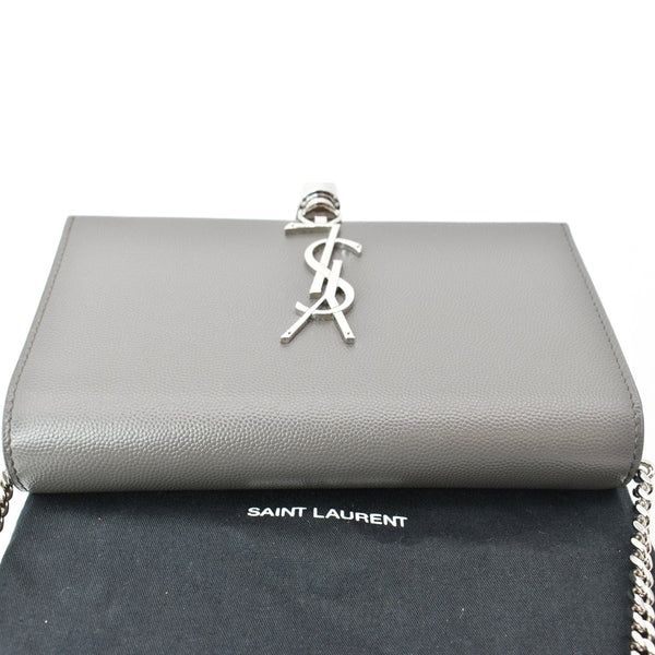 YVES SAINT LAURENT Small Kate Tassel Leather Shoulder Bag Grey - Hot Deals