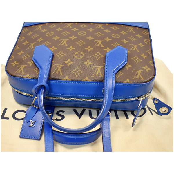 LOUIS VUITTON Dora MM Monogram Canvas Shoulder Bag Blue