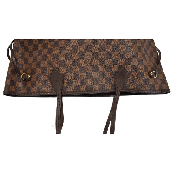 LOUIS VUITTON Neverfull MM Damier Ebene Tote Shoulder Bag Brown