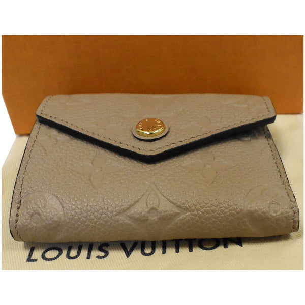 LOUIS VUITTON Monogram Empreinte Zoe Compact Wallet Tourterelle Gray