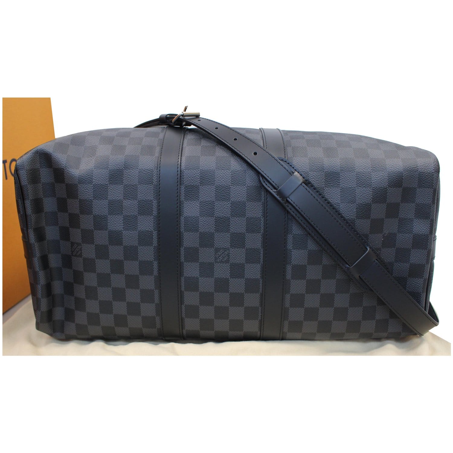 Louis Vuitton Damier Carbon Fiber Keepall 45 Carbone Duffle Bag 476lvs63