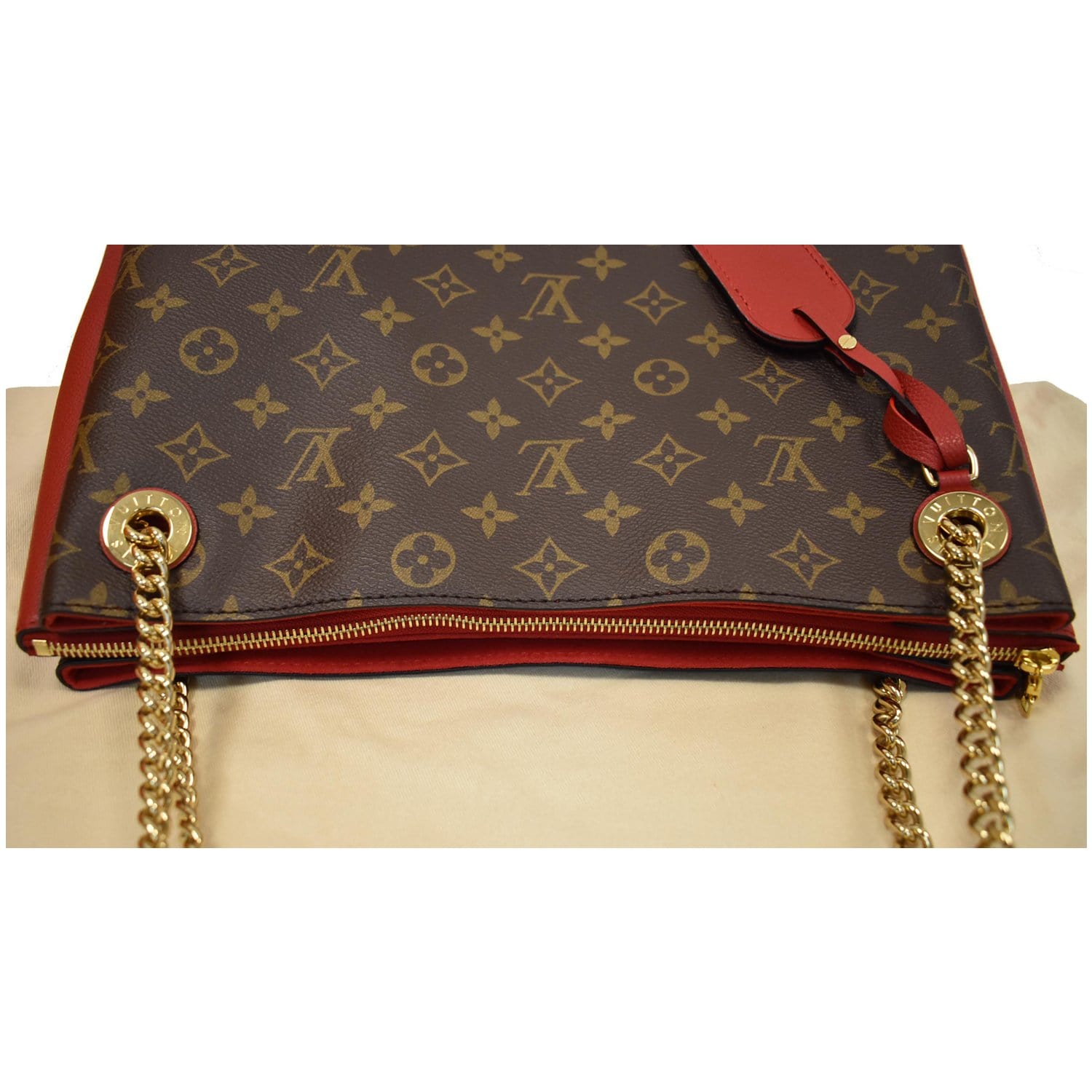Louis Vuitton, Bags, Surene Mm Mng Cerise In Red Lightly Used