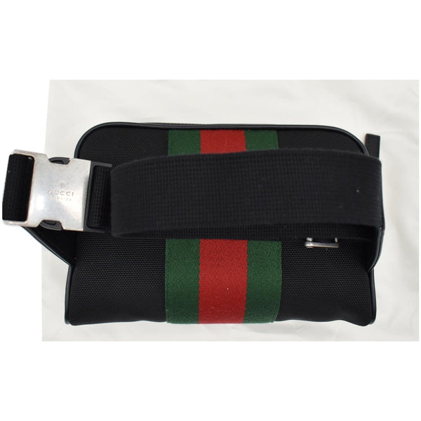 Gucci Web Monogram Canvas Slim Belt Bag - backside view