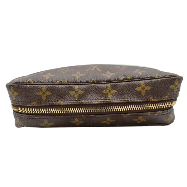 LOUIS VUITTON Trousse Toiletry Monogram Canvas Cosmetic Bag Brown