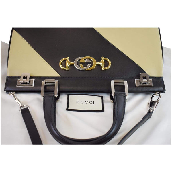 Gucci Medium Zumi Leather Top Handle Bag