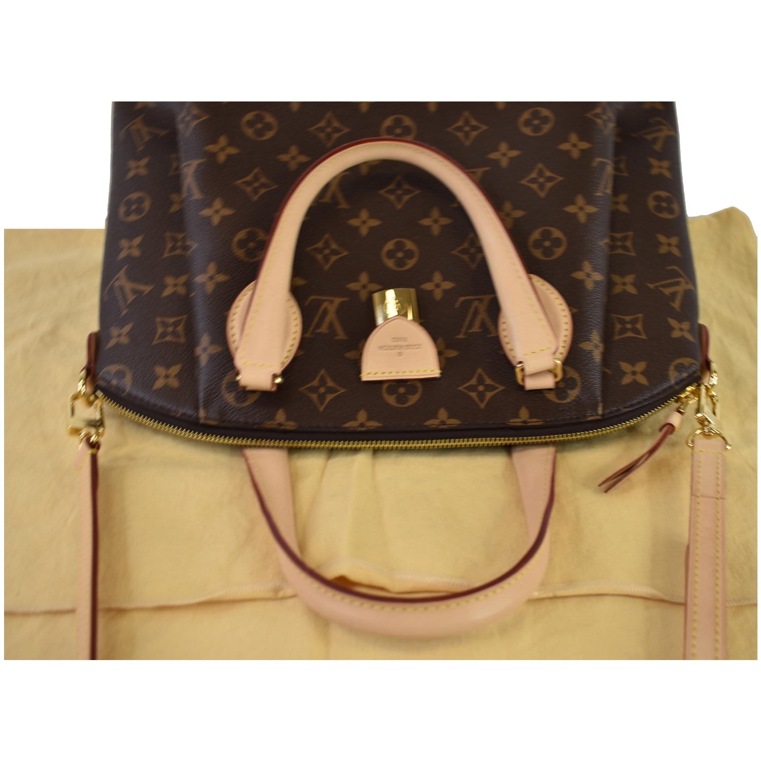 Rivoli leather handbag Louis Vuitton Brown in Leather - 22355015