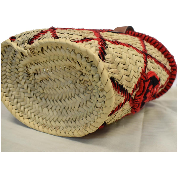 LOEWE Animals Basket  Small Straw Tote Bag Red