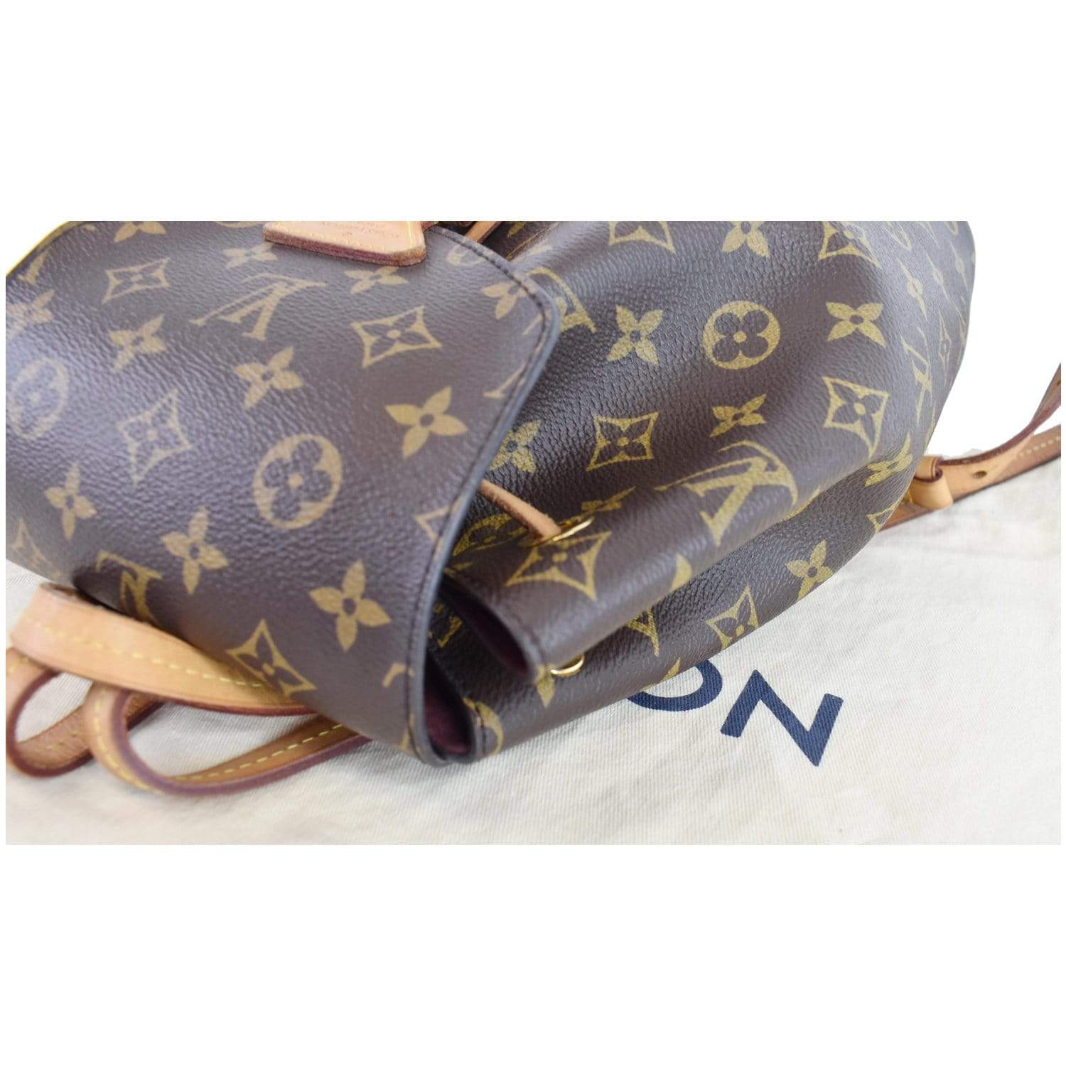 Louis Vuitton Montsouris Canvas Backpack Bag (pre-owned) in Gray