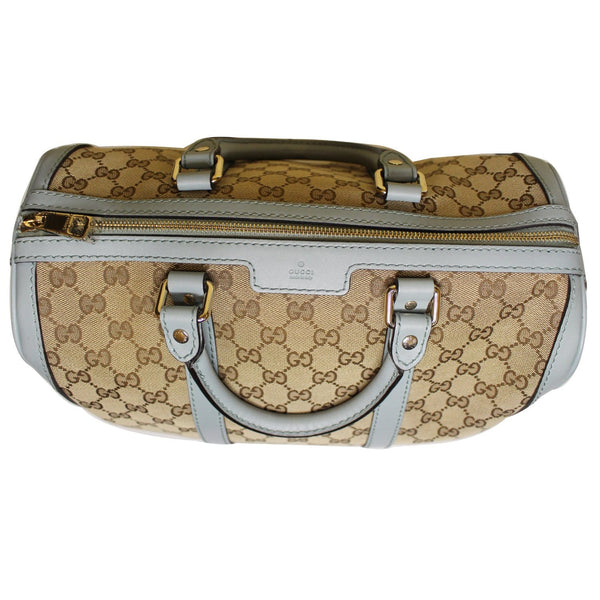 GUCCI Vintage Web Original GG Boston Bag Beige 247205