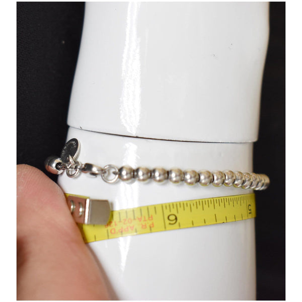 TIFFANY & CO Heart Tag Bead Small Bracelet Silver