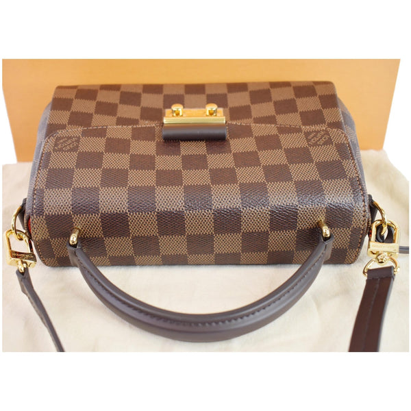 top round handle lv Croisette Damier Ebene bag