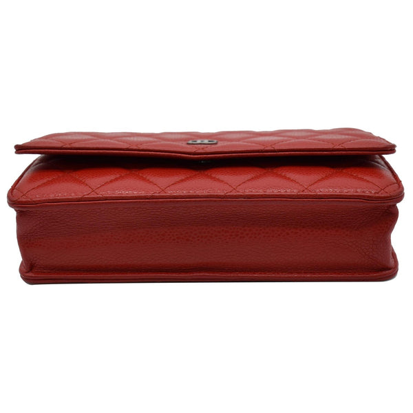 CHANEL CC WOC Caviar Leather Chain Crossbody Bag Red