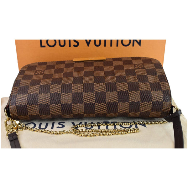 LOUIS VUITTON Favorite MM Damier Ebene Crossbody Bag Brown