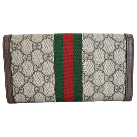 Gucci Ophidia GG Continental Supreme Canvas Wallet Beige 523153