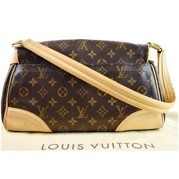 LOUIS VUITTON Beverly MM Monogram Canvas Satchel Bag Brown