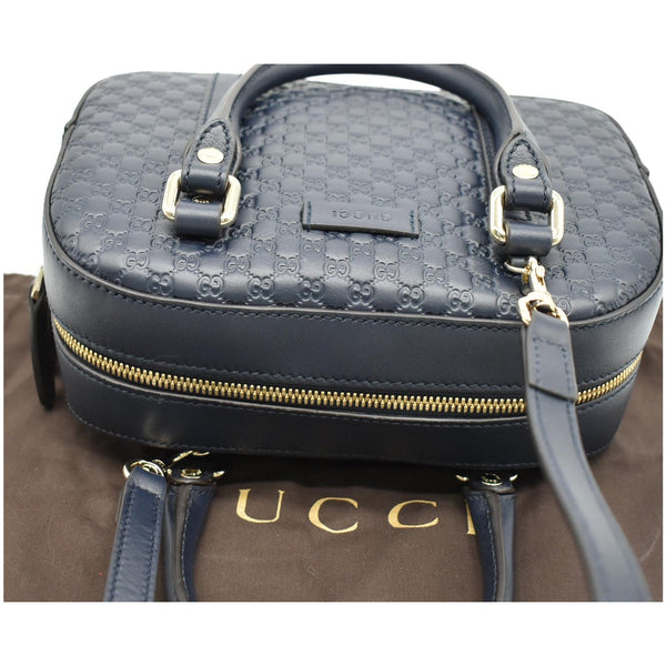 GUCCI Microguccissima Small Leather Crossbody Bag Blue 510289
