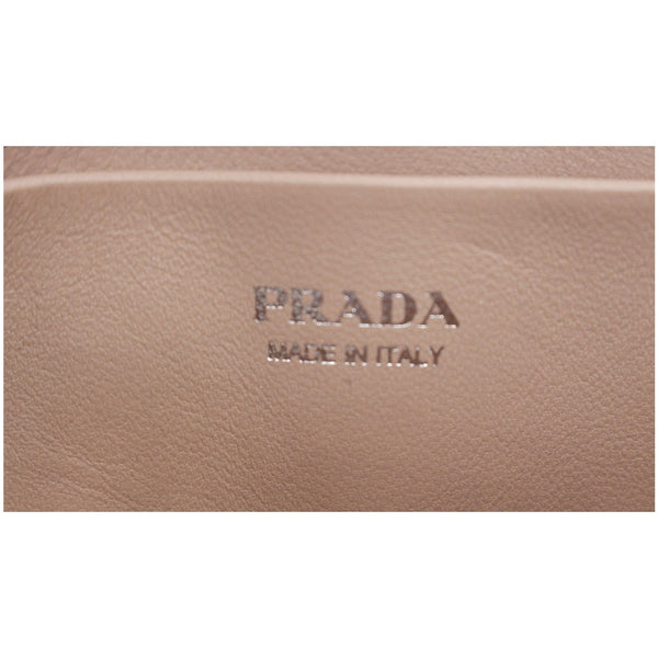 PRADA Mini Sidonie Nappa Diagramme Leather Chain Crossbody Bag Nude