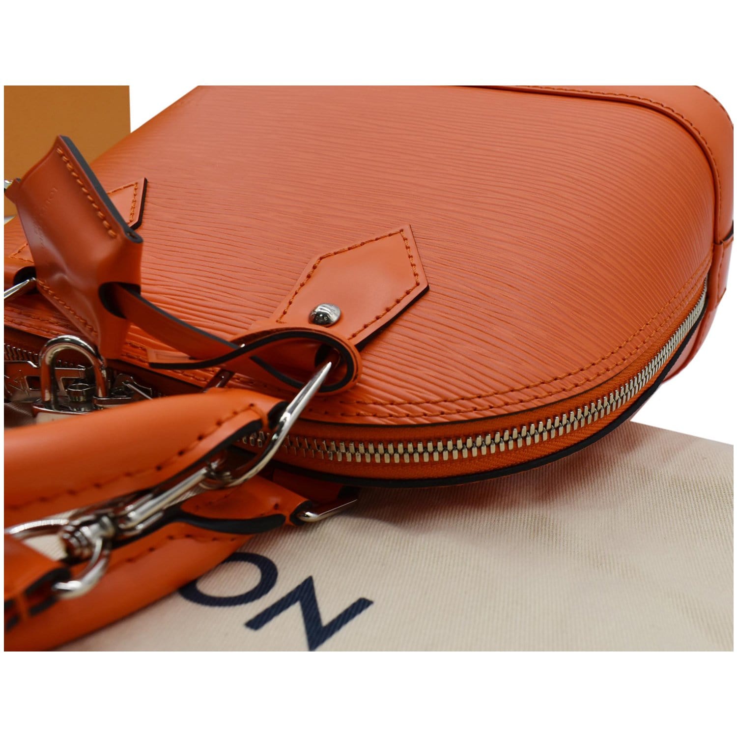 Louis Vuitton Alma Handbag Epi Leather With Logo Jacquard Strap Bb