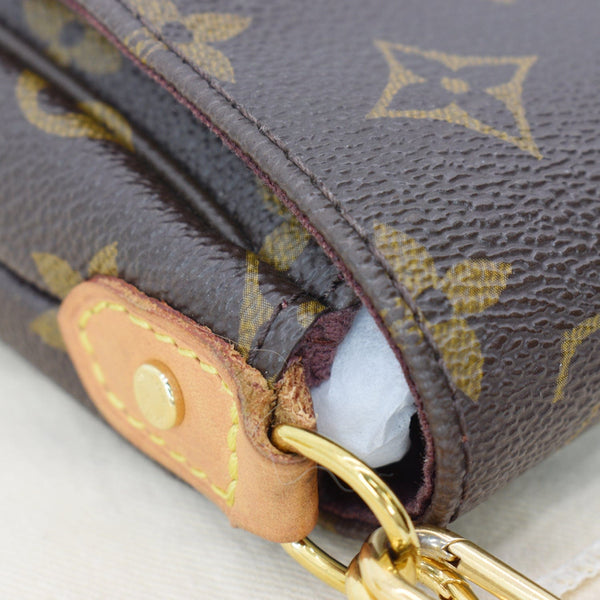 LOUIS VUITTON Favorite PM Monogram Canvas Crossbody Bag Brown