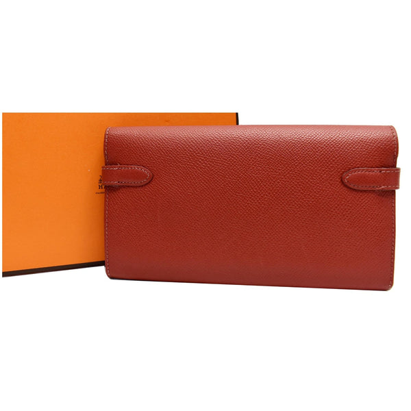 Hermes Kelly Leather Wallet Red - for women for sale