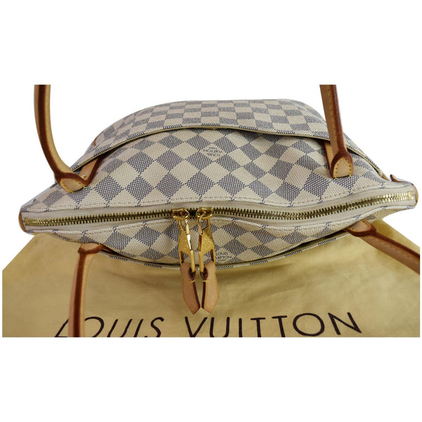 Louis Vuitton Figheri PM Damier Azur Shoulder Bag - top zip closure